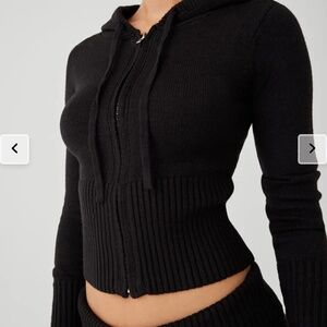 Frankie’s bikini cloud knit zip up sweater